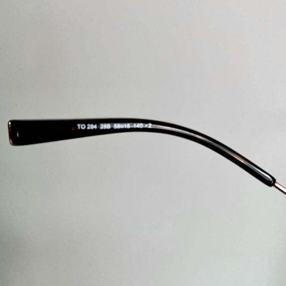 Tod’s Leather Frame Gold & Brown Aviator Sunglasses - Picture 12 of 15